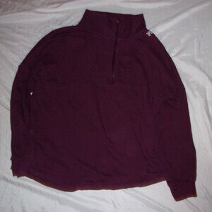pink victorias secret size large womens sweatshirt logo maroon shirt